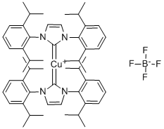 Bis(1,3-bis(2,6-diisopropylphenyl)imidazol-2-ylidene)copper(I) tetrafluoroborate CAS#: 886061-48-9