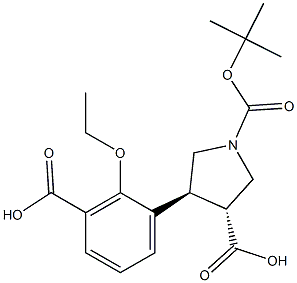 Boc-(+/-)-trans-4-(2-ethoxycarboxy-phenyl)-pyrrolidine-3-carboxylic acid CAS#: 873846-06-1
