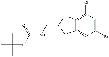 C-(5-bromo-7-chloro-2,3-dihydro-benzofuran-2-yl)-N-BOC-methylamine CAS#: 872518-71-3