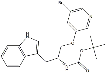 CarbaMic acid, [(1R)-2-[(5-broMo-3-pyridinyl)oxy]-1-(1H-indol-3-ylMethyl)ethyl]-, 1,1-diMethylethyl ester (9CI) CAS#: 882169-92-8