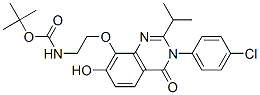 Carbamic  acid,  [2-[[3-(4-chlorophenyl)-3,4-dihydro-7-hydroxy-2-(1-methylethyl)-4-oxo-8-quinazolinyl]oxy]ethyl]-,  1,1-dimethylethyl  ester  (9CI) CAS#: 871814-46-9