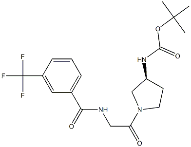 Carbamic acid, [(3S)-1-[[[3-(trifluoromethyl)benzoyl]amino]acetyl]-3-pyrrolidinyl]-, 1,1-dimethylethyl ester (9CI) CAS#: 857650-89-6