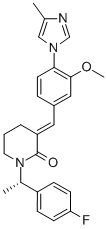 (E)-1-[(1S)-1-(4-Fluorophenyl)ethyl]-3-[3-methoxy-4-(4-methyl-1H-imidazol-1-yl)benzylidene]piperidin-2-one CAS#: 870843-42-8
