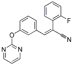 (E)-2-(2-FLUOROPHENYL)-3-[3-(2-PYRIMIDINYLOXY)PHENYL]-2-PROPENENITRILE CAS#: 861210-17-5