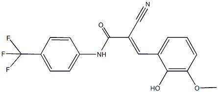 (E)-2-cyano-3-(2-hydroxy-3-methoxyphenyl)-N-[4-(trifluoromethyl)phenyl]-2-propenamide CAS#: 866156-40-3