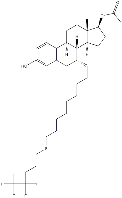 Estra-1,3,5(10)-triene-3,17-diol,7-[9-[(4,4,5,5,5-pentafluoropentyl)thio]nonyl]-,17-acetate,(7a,17b)- CAS#: 875573-69-6
