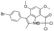 Ethanone,  1-[3-(4-bromophenyl)-4,6-dimethoxy-2-methyl-1H-indol-7-yl]-2,2,2-trichloro- CAS#: 869960-02-1