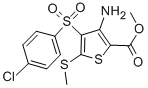 METHYL 3-AMINO-4-[(4-CHLOROPHENYL)SULFONYL]-5-(METHYLTHIO)THIOPHENE-2-CARBOXYLATE CAS#: 845266-18-4