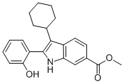 METHYL 3-CYCLOHEXYL-2-(2-HYDROXYPHENYL)-1H-INDOLE-6-CARBOXYLATE CAS#: 863578-50-1