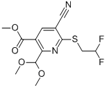 METHYL 5-CYANO-6-(2,2-DIFLUOROETHYLTHIO)-2-(DIMETHOXYMETHYL)NICOTINATE CAS#: 864685-31-4