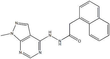 N'-(1-methyl-1H-pyrazolo[3,4-d]pyrimidin-4-yl)-2-(naphthalen-1-yl)acetohydrazide CAS#: 869073-32-5