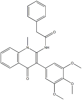 N-[1-methyl-4-oxo-3-(3,4,5-trimethoxyphenyl)-1,4-dihydro-2-quinolinyl]-2-phenylacetamide CAS#: 883965-65-9