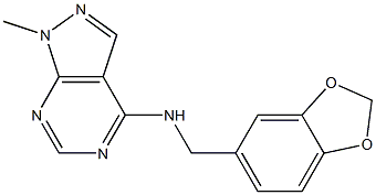 N-(1,3-benzodioxol-5-ylmethyl)-1-methyl-1H-pyrazolo[3,4-d]pyrimidin-4-amine CAS#: 869072-58-2