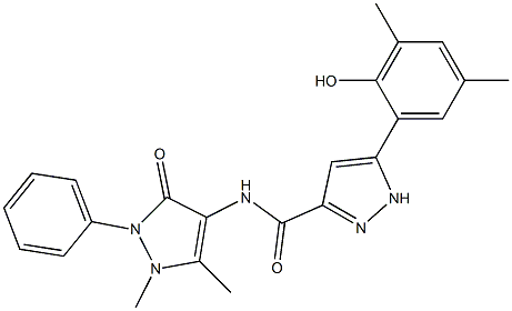 N-(1,5-dimethyl-3-oxo-2-phenyl-2,3-dihydro-1H-pyrazol-4-yl)-5-(2-hydroxy-3,5-dimethylphenyl)-1H-pyrazole-3-carboxamide CAS#: 879466-19-0