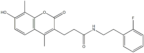 N-[2-(2-fluorophenyl)ethyl]-3-(7-hydroxy-4,8-dimethyl-2-oxochromen-3-yl)propanamide CAS#: 853899-17-9
