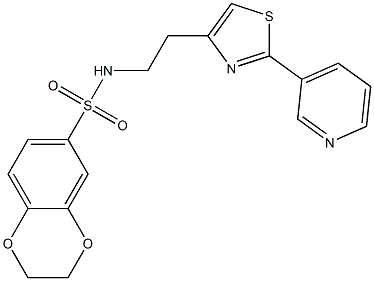 N-(2-(2-(pyridin-3-yl)thiazol-4-yl)ethyl)-2,3-dihydrobenzo[b][1,4]dioxine-6-sulfonamide CAS#: 863512-11-2