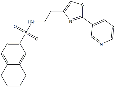 N-(2-(2-(pyridin-3-yl)thiazol-4-yl)ethyl)-5,6,7,8-tetrahydronaphthalene-2-sulfonamide CAS#: 863512-07-6