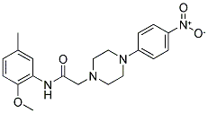N-(2-METHOXY-5-METHYLPHENYL)-2-[4-(4-NITROPHENYL)PIPERAZINO]ACETAMIDE CAS#: 882080-47-9