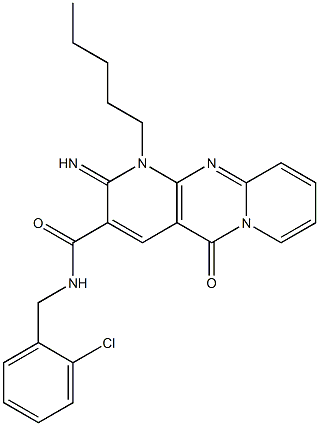 N-(2-chlorobenzyl)-2-imino-5-oxo-1-pentyl-1,5-dihydro-2H-dipyrido[1,2-a:2,3-d]pyrimidine-3-carboxamide CAS#: 846592-57-2