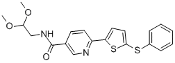 N-(2,2-DIMETHOXYETHYL)-6-(5-(PHENYLTHIO)THIOPHEN-2-YL)NICOTINAMIDE CAS#: 864685-28-9