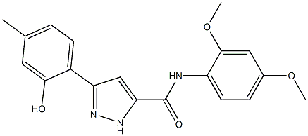 N-(2,4-dimethoxyphenyl)-3-(2-hydroxy-4-methylphenyl)-1H-pyrazole-5-carboxamide CAS#: 879579-53-0