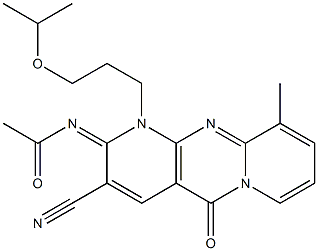 N-{(2E)-3-cyano-10-methyl-5-oxo-1-[3-(propan-2-yloxy)propyl]-1,5-dihydro-2H-dipyrido[1,2-a:2',3'-d]pyrimidin-2-ylidene}acetamide CAS#: 847270-34-2