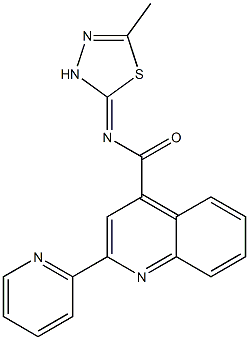 N-[(2Z)-5-methyl-1,3,4-thiadiazol-2(3H)-ylidene]-2-(pyridin-2-yl)quinoline-4-carboxamide CAS#: 881933-31-9