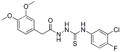 N-(3-CHLORO-4-FLUOROPHENYL)-2-[2-(3,4-DIMETHOXYPHENYL)ACETYL]-1-HYDRAZINECARBOTHIOAMIDE CAS#: 882749-28-2