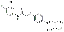 N-(3-CHLORO-4-FLUOROPHENYL)-2-[(4-([(2-HYDROXYPHENYL)METHYLENE]AMINO)PHENYL)SULFANYL]ACETAMIDE CAS#: 882080-08-2