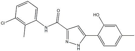 N-(3-chloro-2-methylphenyl)-5-(2-hydroxy-4-methylphenyl)-1H-pyrazole-3-carboxamide CAS#: 879462-67-6