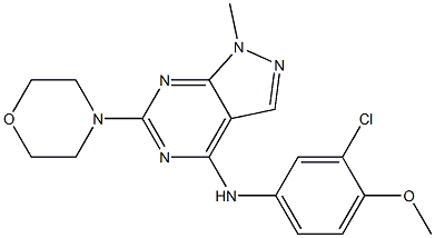 N-(3-chloro-4-methoxyphenyl)-1-methyl-6-(morpholin-4-yl)-1H-pyrazolo[3,4-d]pyrimidin-4-amine CAS#: 878063-62-8