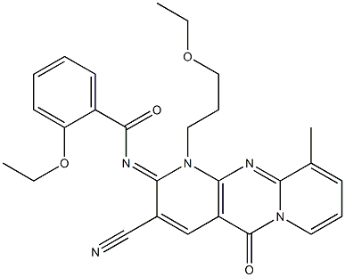 N-[3-cyano-1-(3-ethoxypropyl)-10-methyl-5-oxo-1,5-dihydro-2H-dipyrido[1,2-a:2,3-d]pyrimidin-2-ylidene]-2-ethoxybenzamide CAS#: 848208-74-2