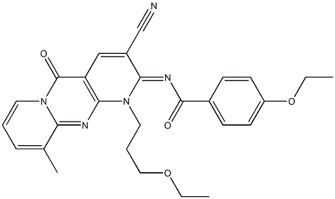 N-[3-cyano-1-(3-ethoxypropyl)-10-methyl-5-oxo-1,5-dihydro-2H-dipyrido[1,2-a:2,3-d]pyrimidin-2-ylidene]-4-ethoxybenzamide CAS#: 846064-90-2