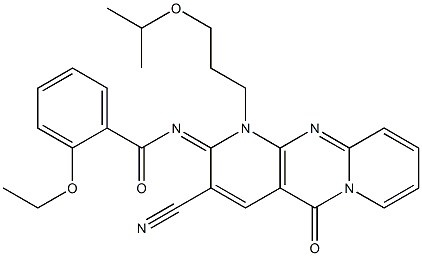 N-[3-cyano-1-(3-isopropoxypropyl)-5-oxo-1,5-dihydro-2H-dipyrido[1,2-a:2,3-d]pyrimidin-2-ylidene]-2-ethoxybenzamide CAS#: 847268-73-9