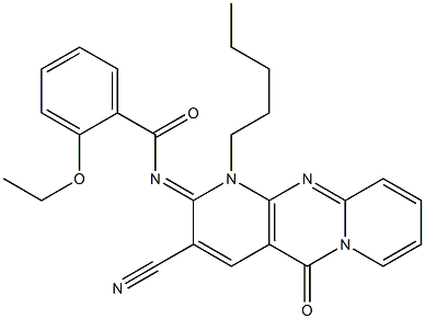 N-(3-cyano-5-oxo-1-pentyl-1,5-dihydro-2H-dipyrido[1,2-a:2,3-d]pyrimidin-2-ylidene)-2-ethoxybenzamide CAS#: 848212-32-8