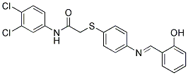 N-(3,4-DICHLOROPHENYL)-2-[(4-([(2-HYDROXYPHENYL)METHYLENE]AMINO)PHENYL)SULFANYL]ACETAMIDE CAS#: 882080-57-1