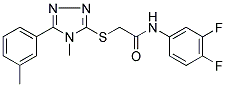 N-(3,4-DIFLUOROPHENYL)-2-([4-METHYL-5-(3-METHYLPHENYL)-4H-1,2,4-TRIAZOL-3-YL]SULFANYL)ACETAMIDE CAS#: 847918-01-8