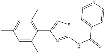 N-[4-(2,4,6-Trimethylphenyl)-2-thiazolyl]-4-pyridinecarboxamide CAS#: 849513-58-2