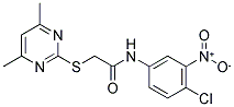 N-(4-CHLORO-3-NITROPHENYL)-2-[(4,6-DIMETHYL-2-PYRIMIDINYL)SULFANYL]ACETAMIDE CAS#: 882749-40-8