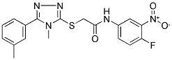N-(4-FLUORO-3-NITROPHENYL)-2-([4-METHYL-5-(3-METHYLPHENYL)-4H-1,2,4-TRIAZOL-3-YL]SULFANYL)ACETAMIDE CAS#: 882749-56-6