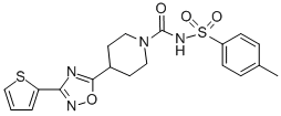 N-((4-METHYLPHENYL)SULPHONYL)-4-[3-(THIEN-2-YL)-1,2,4-OXADIAZOL-5-YL]PIPERIDINE-1-CARBOXAMIDE CAS#: 887420-75-9