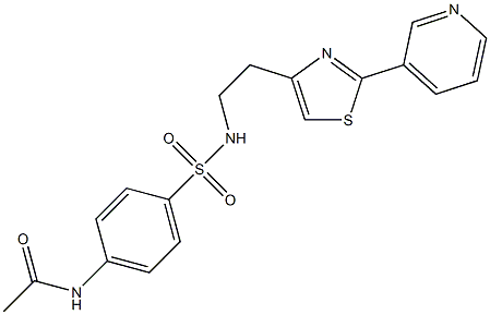 N-(4-(N-(2-(2-(pyridin-3-yl)thiazol-4-yl)ethyl)sulfamoyl)phenyl)acetamide CAS#: 863511-90-4