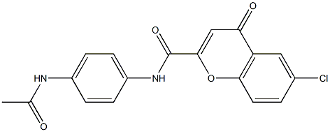 N-[4-(acetylamino)phenyl]-6-chloro-4-oxo-4H-chromene-2-carboxamide CAS#: 880785-69-3