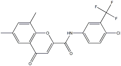 N-[4-chloro-3-(trifluoromethyl)phenyl]-6,8-dimethyl-4-oxo-4H-chromene-2-carboxamide CAS#: 879575-26-5