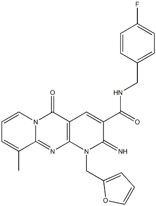 N-(4-fluorobenzyl)-1-(2-furylmethyl)-2-imino-10-methyl-5-oxo-1,5-dihydro-2H-dipyrido[1,2-a:2,3-d]pyrimidine-3-carboxamide CAS#: 844830-39-3