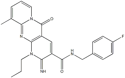 N-(4-fluorobenzyl)-2-imino-10-methyl-5-oxo-1-propyl-1,5-dihydro-2H-dipyrido[1,2-a:2,3-d]pyrimidine-3-carboxamide CAS#: 844454-27-9