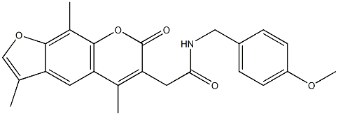 N-(4-methoxybenzyl)-2-(3,5,9-trimethyl-7-oxo-7H-furo[3,2-g]chromen-6-yl)acetamide CAS#: 853900-53-5