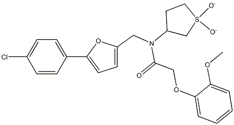 N-{[5-(4-chlorophenyl)-2-furyl]methyl}-N-(1,1-dioxidotetrahydro-3-thienyl)-2-(2-methoxyphenoxy)acetamide CAS#: 879580-21-9