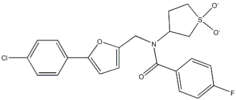 N-{[5-(4-chlorophenyl)-2-furyl]methyl}-N-(1,1-dioxidotetrahydro-3-thienyl)-4-fluorobenzamide CAS#: 879578-17-3
