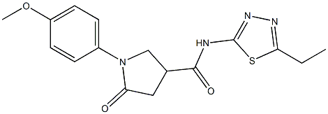 N-(5-ethyl-1,3,4-thiadiazol-2-yl)-1-(4-methoxyphenyl)-5-oxopyrrolidine-3-carboxamide CAS#: 833438-45-2